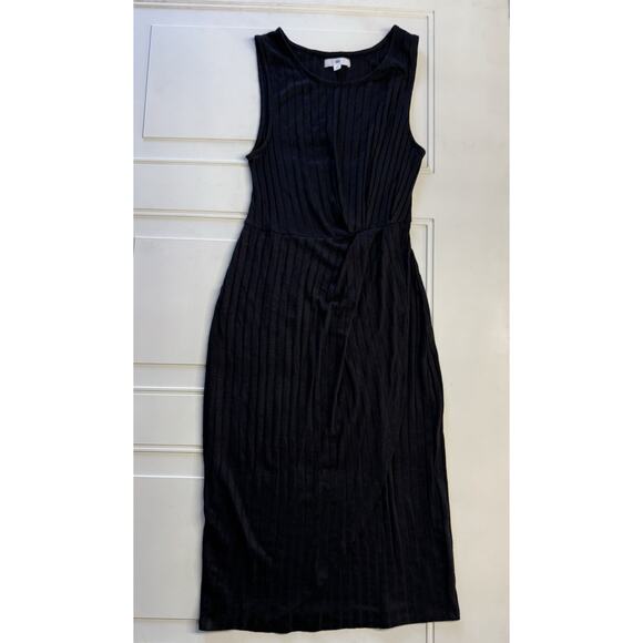 BP. Dresses & Skirts - Nordstrom BP Sleeveless Rib Knit Tank Ruched Black Wrap Dress Womens Sz S